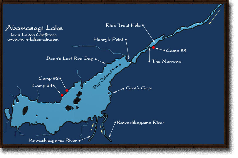 Map of Abamasagi Lake